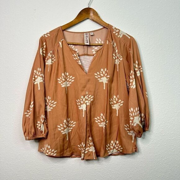 Dolan Left Coast Anthropologie Alvia Peasant Top V Neck Women’s Size S - Picture 1 of 13